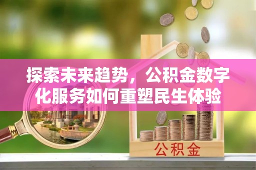 克山探索未来趋势，公积金数字化服务如何重塑民生体验