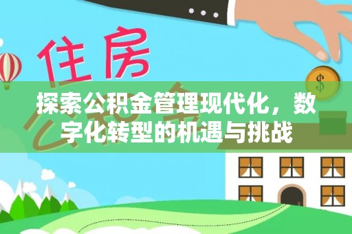 克山探索公积金管理现代化，数字化转型的机遇与挑战
