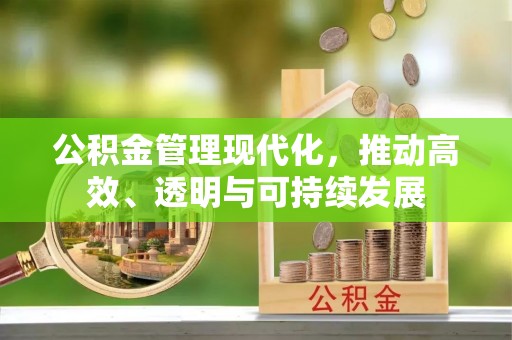 克山公积金管理现代化，推动高效、透明与可持续发展