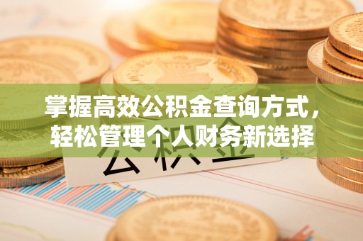 克山掌握高效公积金查询方式，轻松管理个人财务新选择