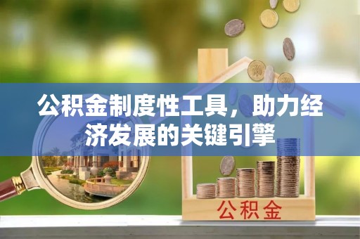 克山公积金制度性工具，助力经济发展的关键引擎