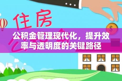 克山公积金管理现代化，提升效率与透明度的关键路径