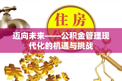 克山迈向未来——公积金管理现代化的机遇与挑战